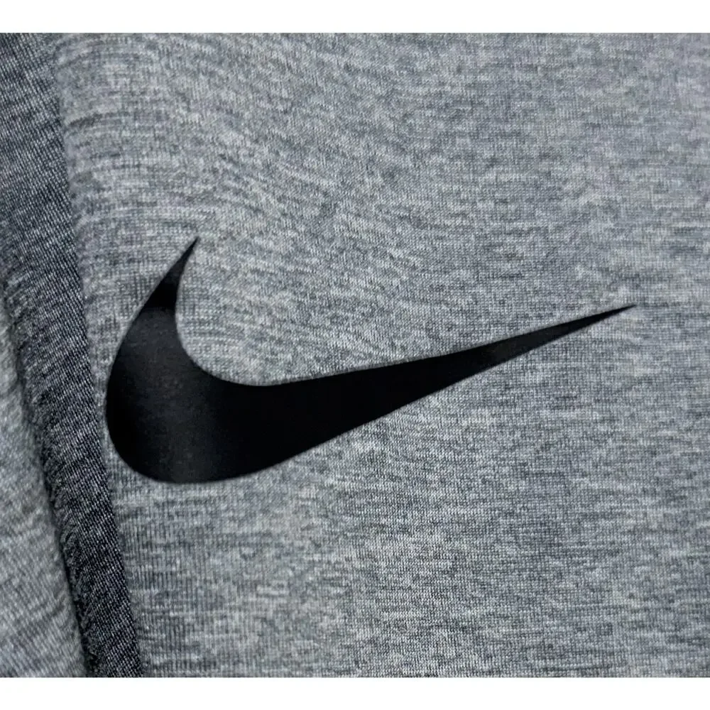 Nike Pro Dry Fit Tight Fit Mens S Heather Gray 3/4 Leggings Pull On Logo NWOT